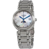 Longines PrimaLuna Moonphase Mother of Pearl Diamond Dial Ladies Watch #L8.116.4.87.6 - Watches of America