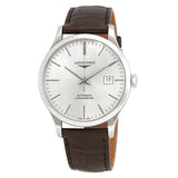 Longines Record Automatic Sunray Silver Dial Men's Watch L28214722#L2.821.4.72.2 - Watches of America