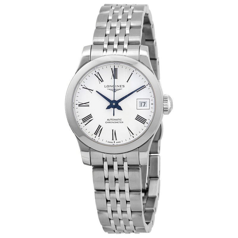Longines Record Automatic White Dial Ladies Watch #L2.320.4.11.6 - Watches of America