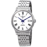 Longines Record Automatic White Dial Men's Watch #L28204116 - Watches of America