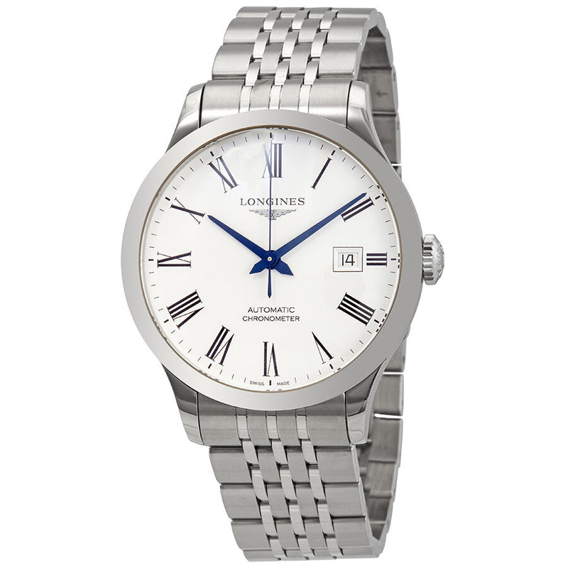 Longines Record Automatic White Dial Men's Watch L28214116#L2.821.4.11.6 - Watches of America