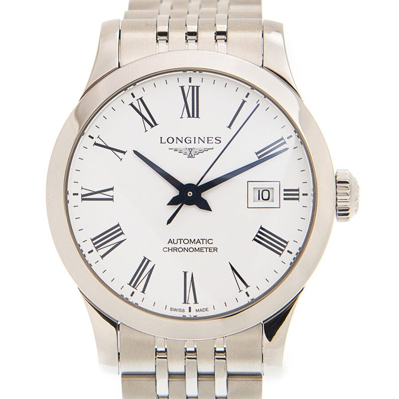 Longines Record Automatic White Dial Unisex Watch #L2.321.4.11.6 - Watches of America #2