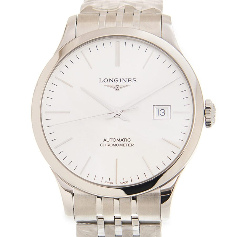 Longines Record Automatic White Dial Unisex Watch #L2.821.4.72.6 - Watches of America #2