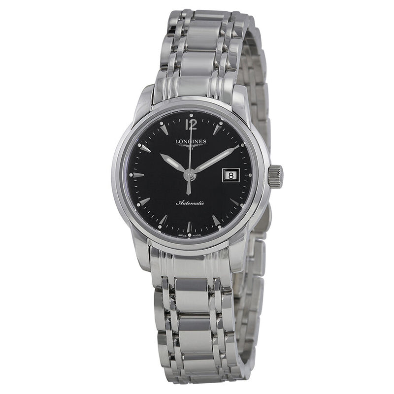 Longines Saint Imier Black Dial Stainless Steel Ladies Watch L25634526#L2.563.4.52.6 - Watches of America