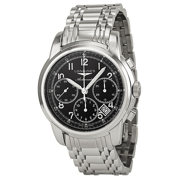 Longines Saint Imier Chronograph Black Dial Stainless Steel Men's Watch L27524536#L2.752.4.53.6 - Watches of America