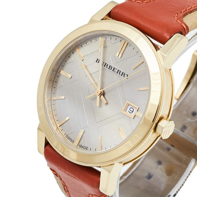 Burberry watch womens orange new arrivals