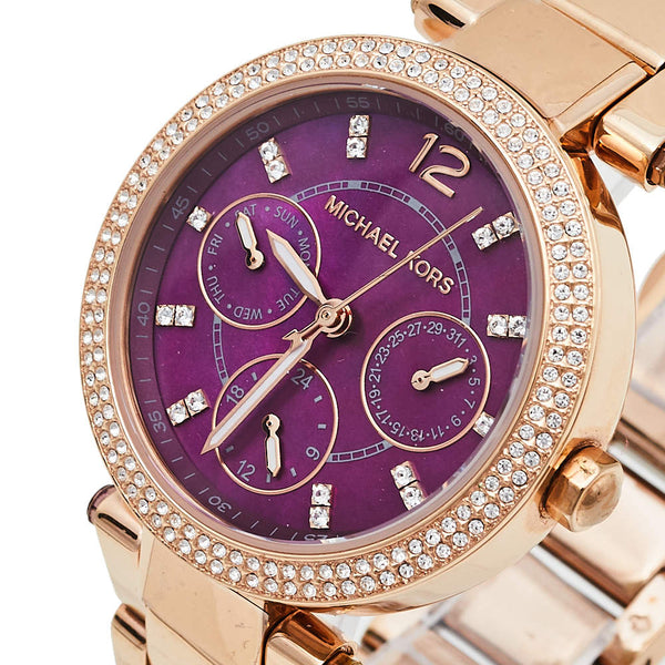 Reloj Michael Kors Parker para mujer con esfera ciruela MK6417