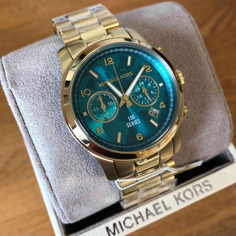 Michael Kors Stop Hunger Chronograph Turquoise Dial Ladies Watch MK5815 - Watches of America #2