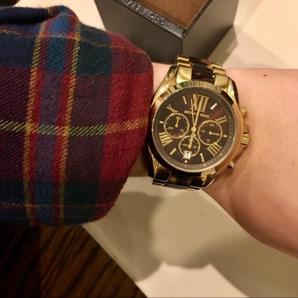 Michael Kors Bradshaw Chronograph Chocolate Gold Watch MK5696 - Watches of America #5