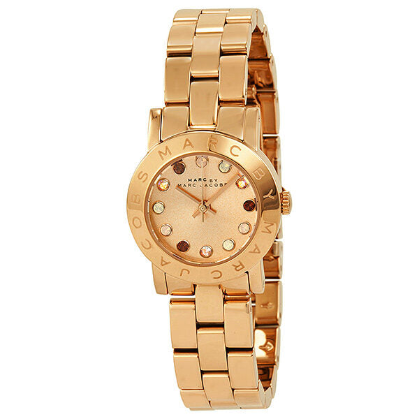 Marc by Marc Jacobs Amy Dexter Rose Dial Rose Gold-tone Ladies Watch MBM3219 - Watches of America