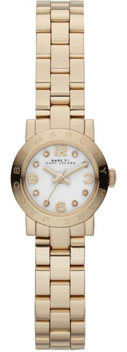 Marc By Marc Jacobs Amy Dinky White Dial Gold-tone Stainless Steel Ladies Watch MBM3226 - Watches of America