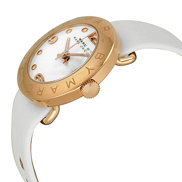 Marc by Marc Jacobs Amy White Dial White Leather Ladies Watch MBM1180 - Watches of America #2