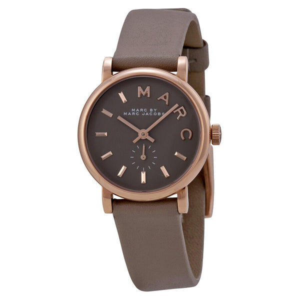 Marc by Marc Jacobs Baker Grey Dial Gravel Gray Leather Ladies Watch MBM1318 - Watches of America