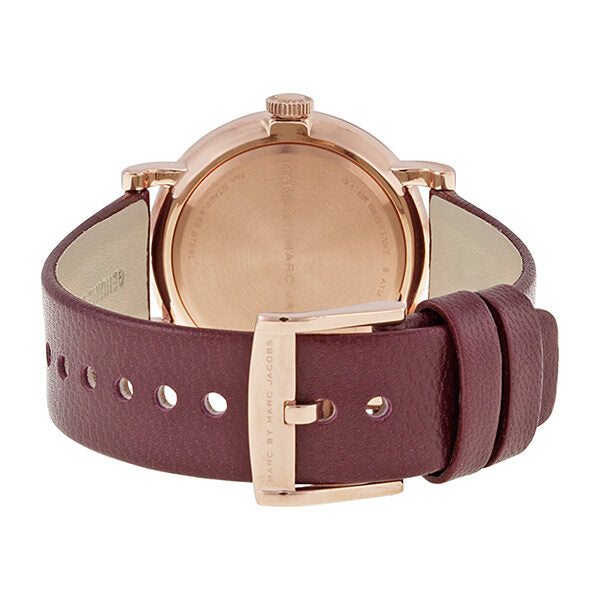 Marc by Marc Jacobs Baker Maroon Dial Moroon Leather Ladies Watch MBM1267 - Watches of America #3