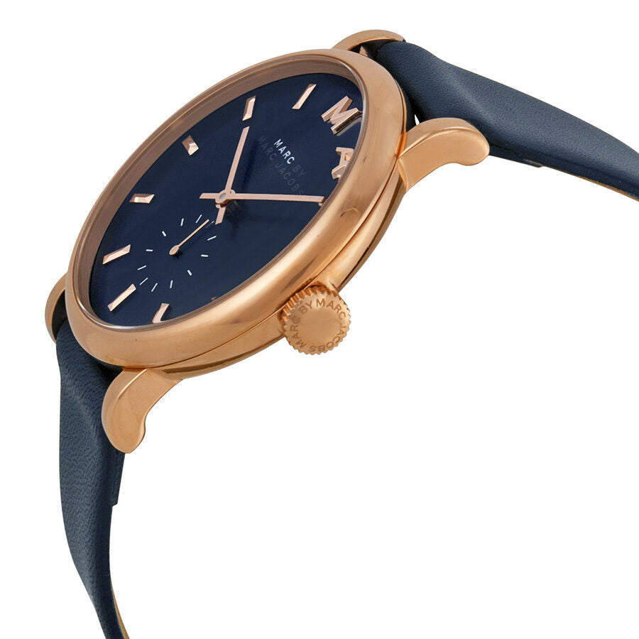 Marc By Marc Jacobs Baker Navy Dial Navy Leather Ladies Watch