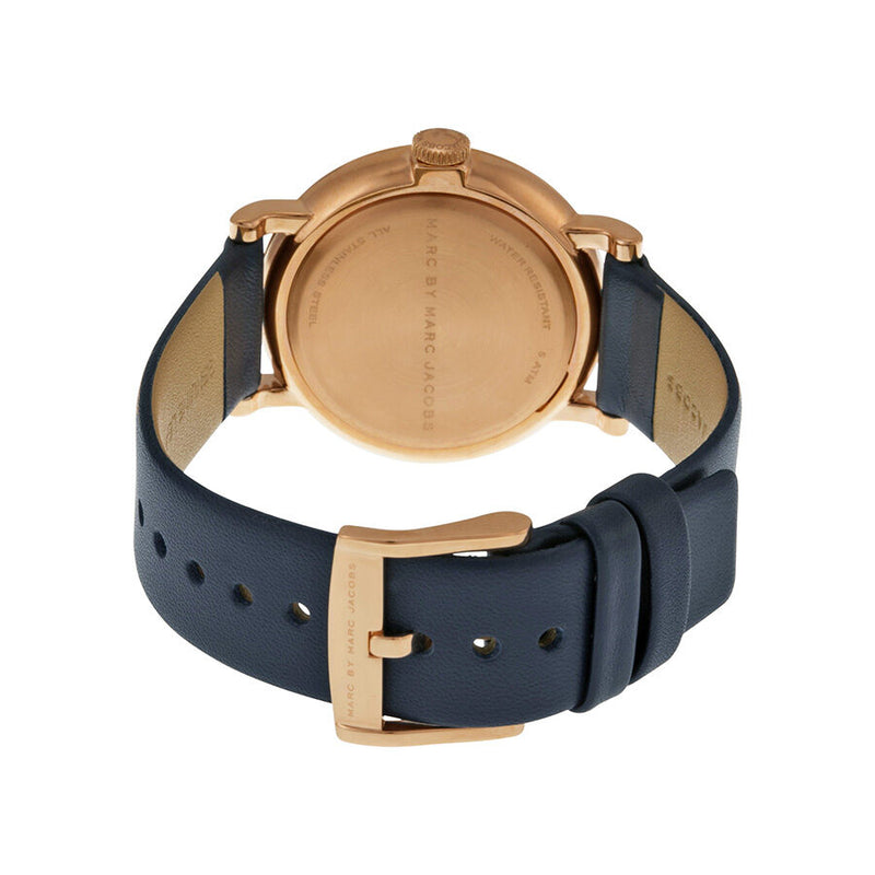 Marc by Marc Jacobs Baker Navy Dial Navy Leather Ladies Watch #MBM1329 - Watches of America #3