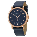 Marc by Marc Jacobs Baker Navy Dial Navy Leather Ladies Watch #MBM1329 - Watches of America