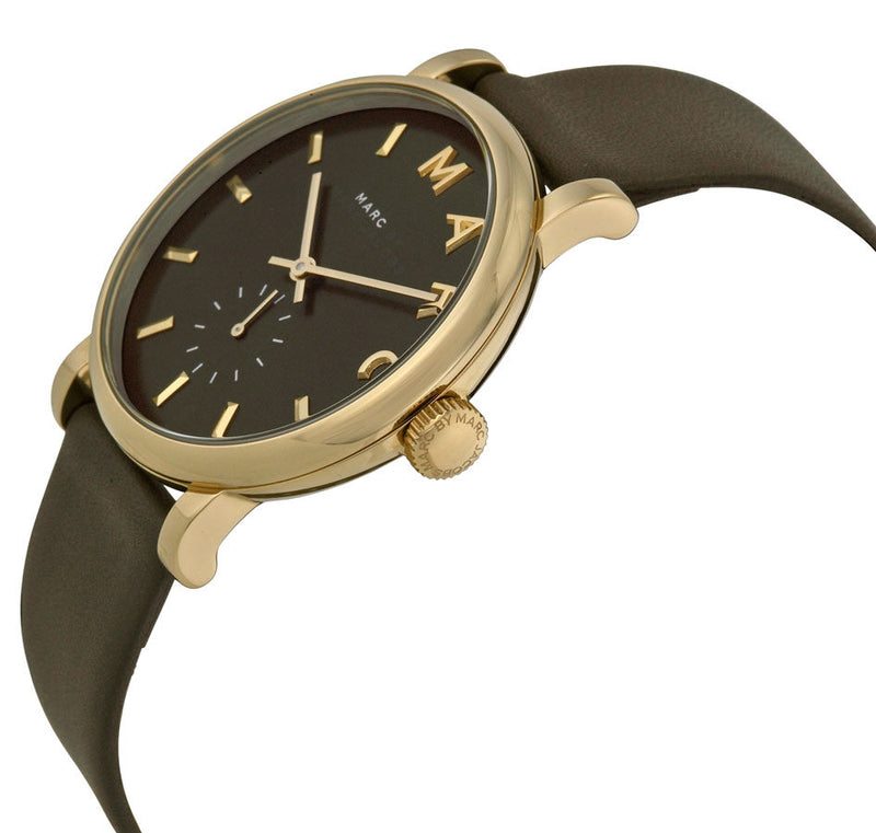 Marc by Marc Jacobs Baker Olive Dial Olive Leather Ladies Watch MBM1328 - Watches of America #2