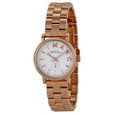Marc by Marc Jacobs Baker White Dial Rose Gold-plated Ladies Watch MBM3248 - Watches of America
