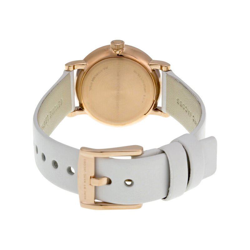 Marc by Marc Jacobs Baker White Dial White Leather Band Ladies Watch MBM1284 - Watches of America #3