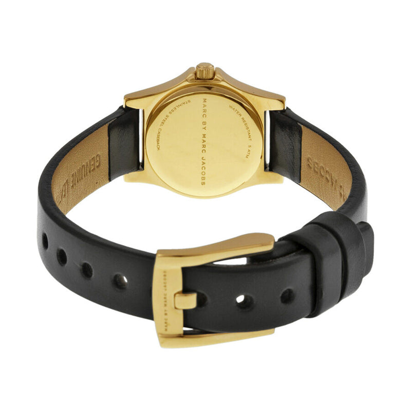 Marc by Marc Jacobs Black Dial Black Leather Ladies Watch MBM1240 - Watches of America #3