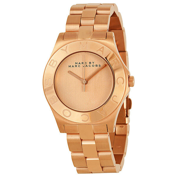 Marc by Marc Jacobs Blade Rose Dial  Rose Gold Ion-plated Ladies Watch #MBM3127 - Watches of America