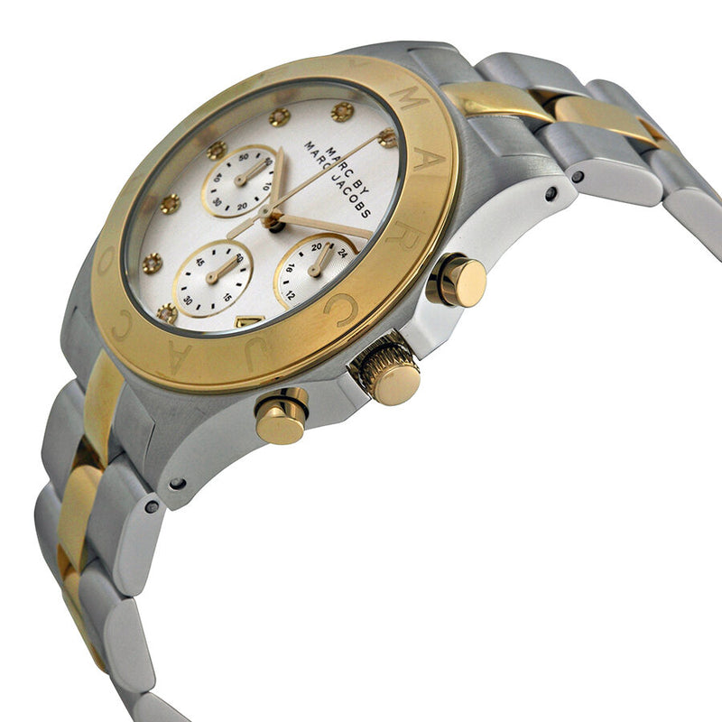 Marc by Marc Jacobs Chronograph Silver Dial Two-tone Ladies Watch MBM3177 - Watches of America #2