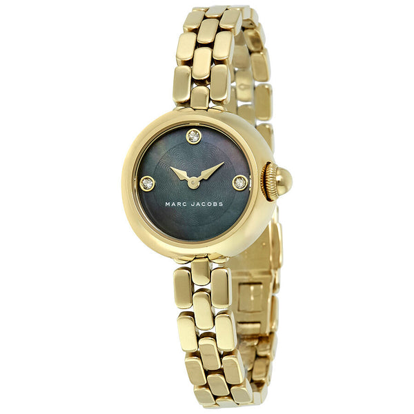 Marc Jacobs Courtney Black Dial Ladies Gold Tone Watch MJ3460 - Watches of America