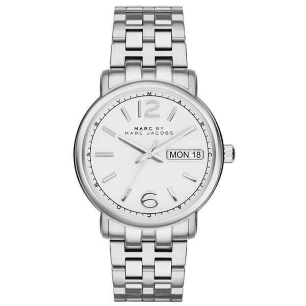 Marc By Marc Jacobs Fergus White Dial Stainless Steel Ladies