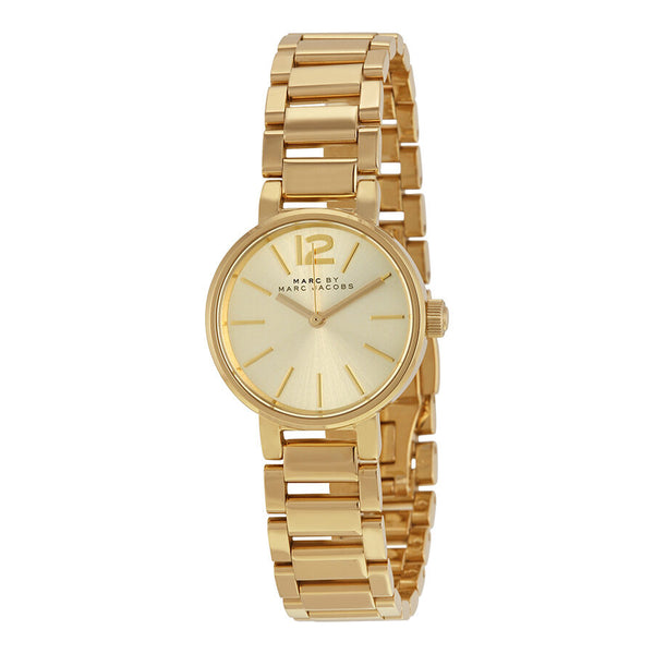 Marc By Marc Jacobs Peggy Gold Sunray Dial Gold-tone Stainless Steel Ladies Watch MBM3405 - Watches of America