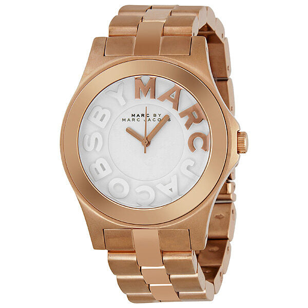 Marc by Marc Jacobs Rivera White Dial Rose Gold Ion-plated Unisex Watch MBM3135 - Watches of America
