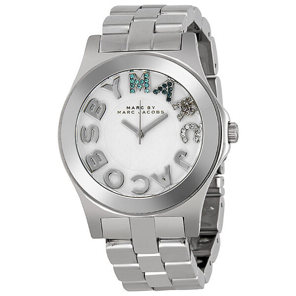 Marc by Marc Jacobs Rivera White Dial Stainless Steel Unisex Watch MBM3136 - Watches of America