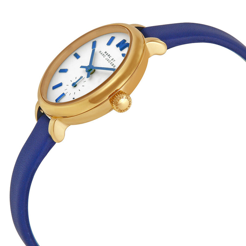 Marc by Marc Jacobs Sally White Dial Blue Leather Ladies Watch MBM1354 - Watches of America #2