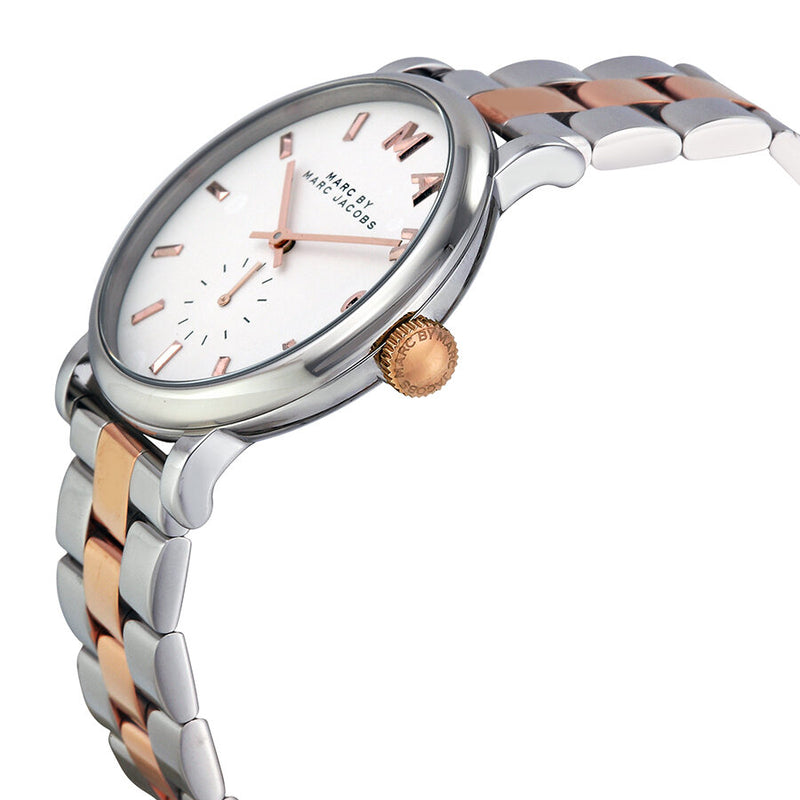 Marc by Marc Jacobs White Dial Two Tone Stainless Steel Ladies Watch MBM3312 - Watches of America #2