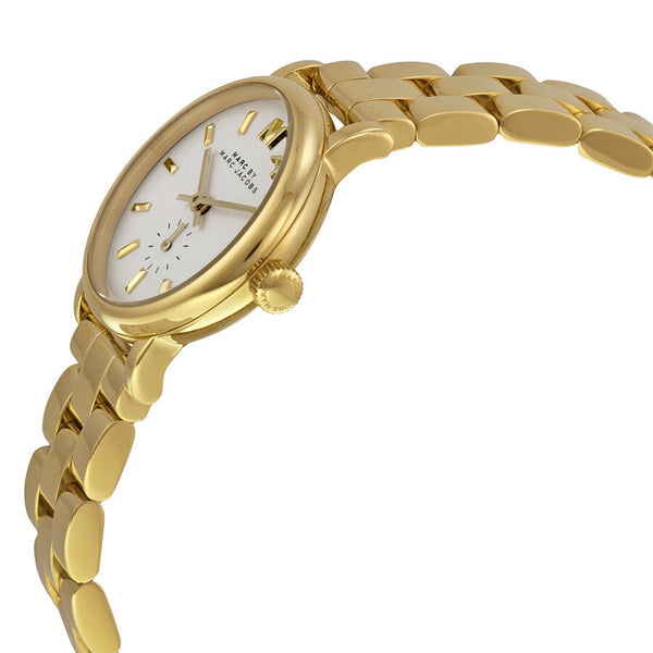 Marc by Marc Jacobs White Pearlized Dial Gold-tone Stainless Steel Ladies Watch MBM3247 - Watches of America #2