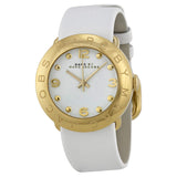 Marc by Marc Jacobs Amy White Dial Gold-tone White Leather Ladies Watch MBM1150 - Watches of America