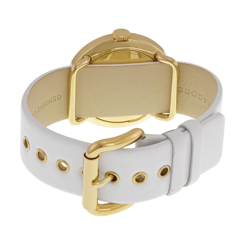 Marc by Marc Jacobs Amy White Dial Gold-tone White Leather Ladies Watch MBM1150 - Watches of America #3