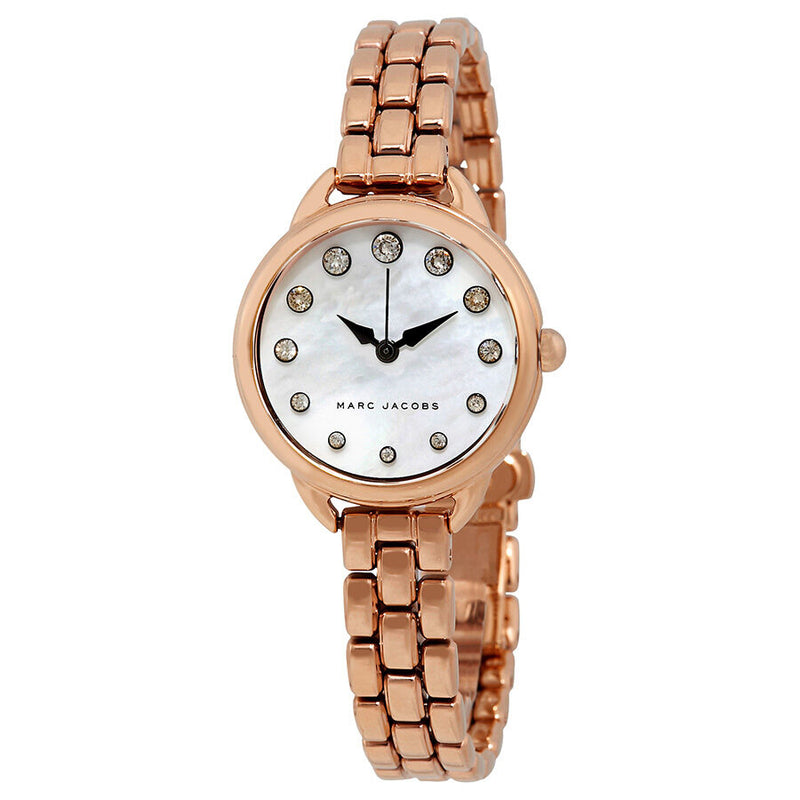 Marc Jacobs Betty Mother Of Pearl Dial Ladies Rose Gold Watch MJ3511 - Watches of America