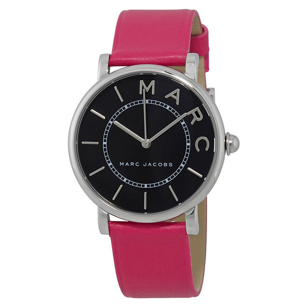 Marc Jacobs Roxy Black Dial Ladies Pink Leather Watch MJ1535 - Watches of America