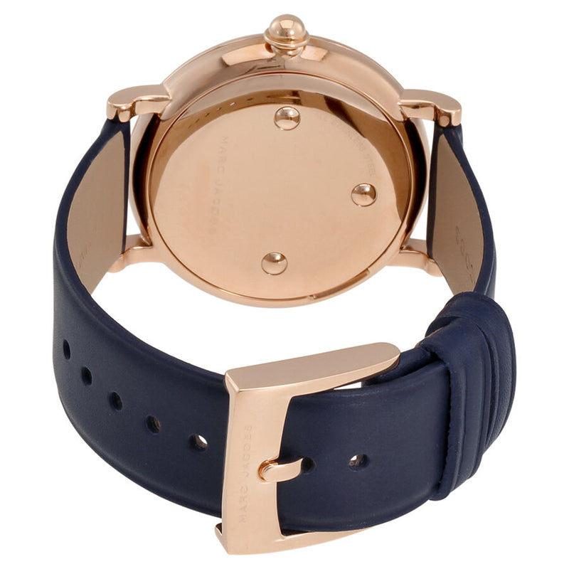 Marc Jacobs Roxy Navy Blue Dial Ladies Leather Watch MJ1534 - Watches of America #3