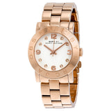 Marc by Marc Jacobs White Dial Rose Gold-Tone Ladies Watch MBM3077 - Watches of America