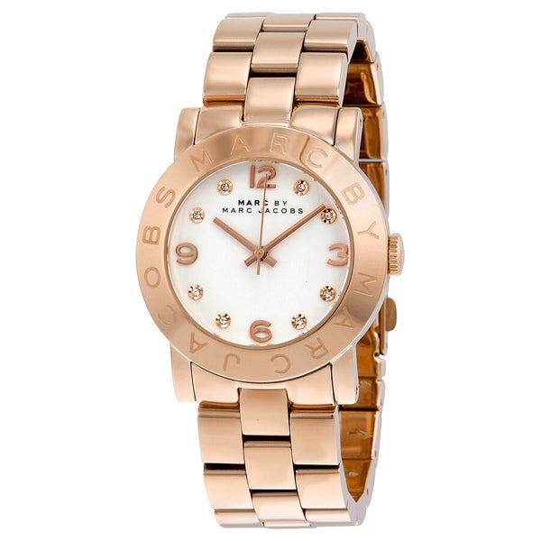 Marc By Marc Jacobs White Dial Rose Gold-Tone Ladies Watch