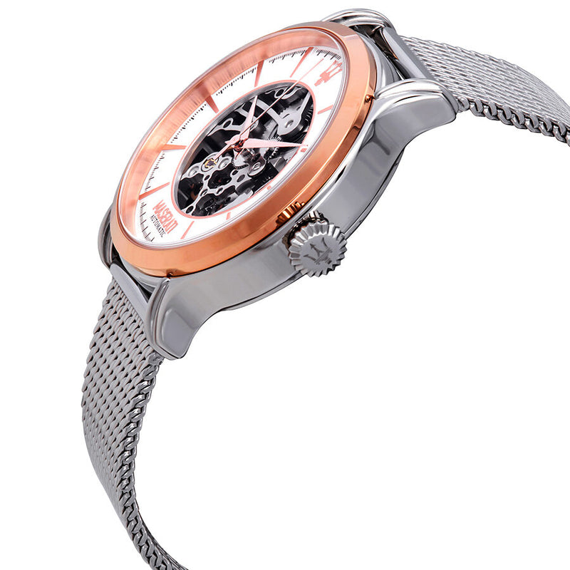 Maserati Epoca Automatic White Open Heart Dial Men's Watch R8823118001 - Watches of America #2