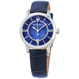 Maserati Epoca Blue Dial Blue Leather Ladies Watch R8851118502 - Watches of America