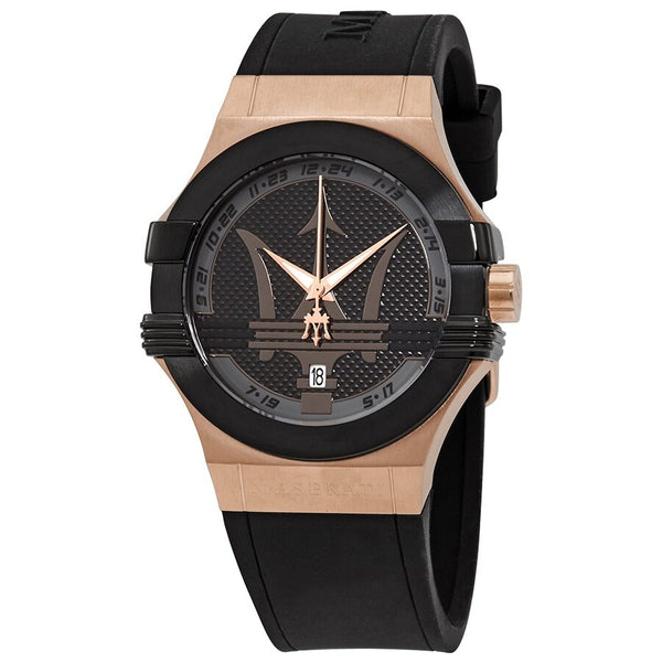 Maserati Potenza Black Dial Black Rubber Men's Watch R8851108002 - Watches of America