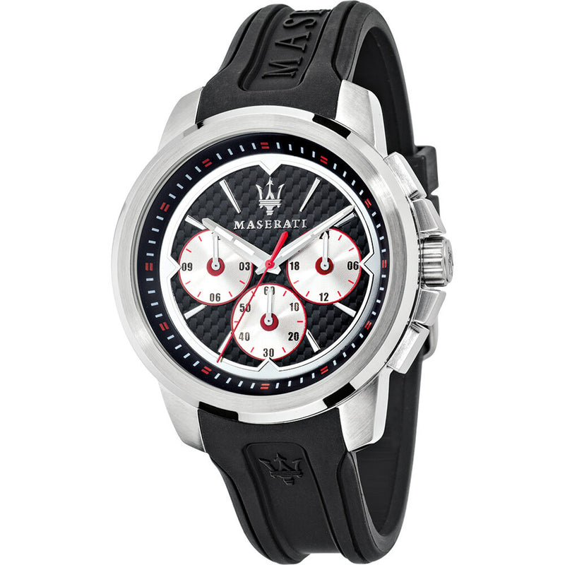 Maserati Sfida Chronograph Black/Silver Dial Men's Watch R8851123001 - Watches of America