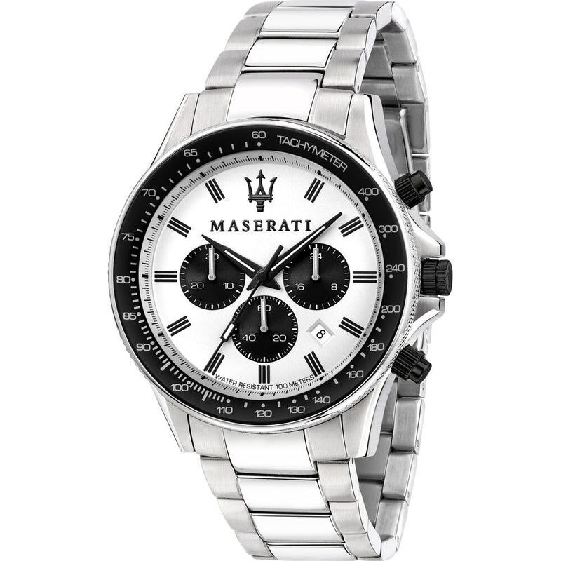 Maserati Sfida Chronograph Quartz White Dial Men's Watch R8873640003 - Watches of America