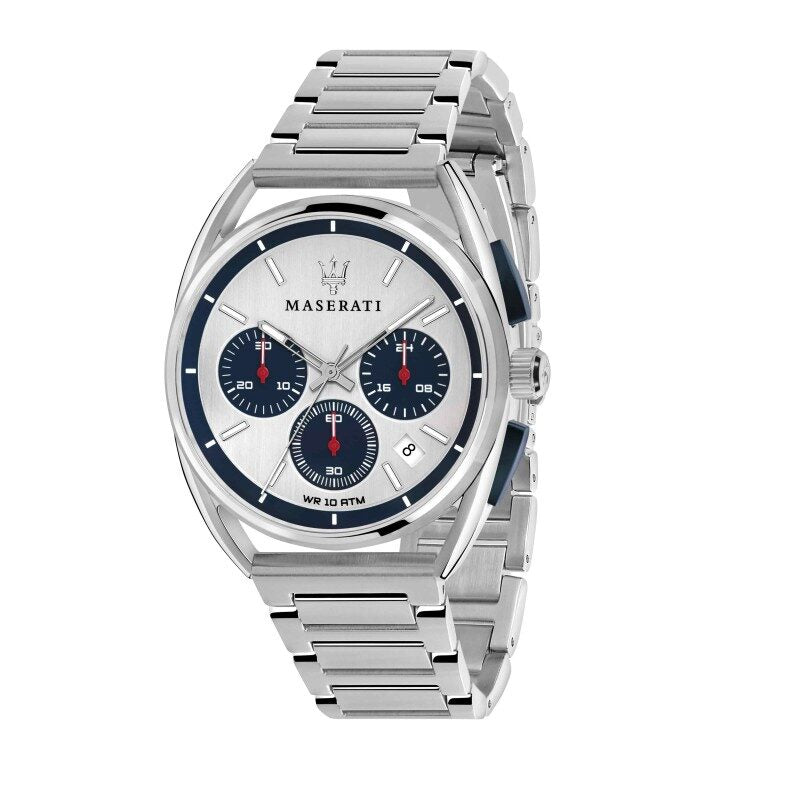 Maserati Trimarano Chronograph Silver/Blue Dial Men's Watch R8873632001 - Watches of America