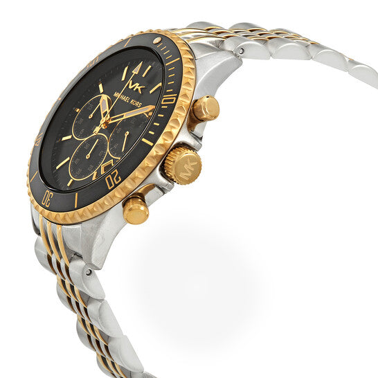 Michael Kors Bayville Reloj cronógrafo de cuarzo con esfera negra para hombre MK8872