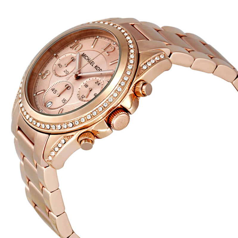 Michael Kors Blair Chronograph Rose Dial Ladies Watch #MK5263 - Watches of America #2
